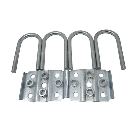 Aftermarket Trailer U-Bolt Kit Round w/Axle Plates & Nuts 2-3/8" x 5-1/2" x 1/2" 3500 lb TLU31-0012